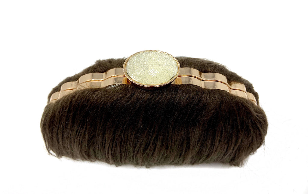 D Shaped Faux Bear Fur