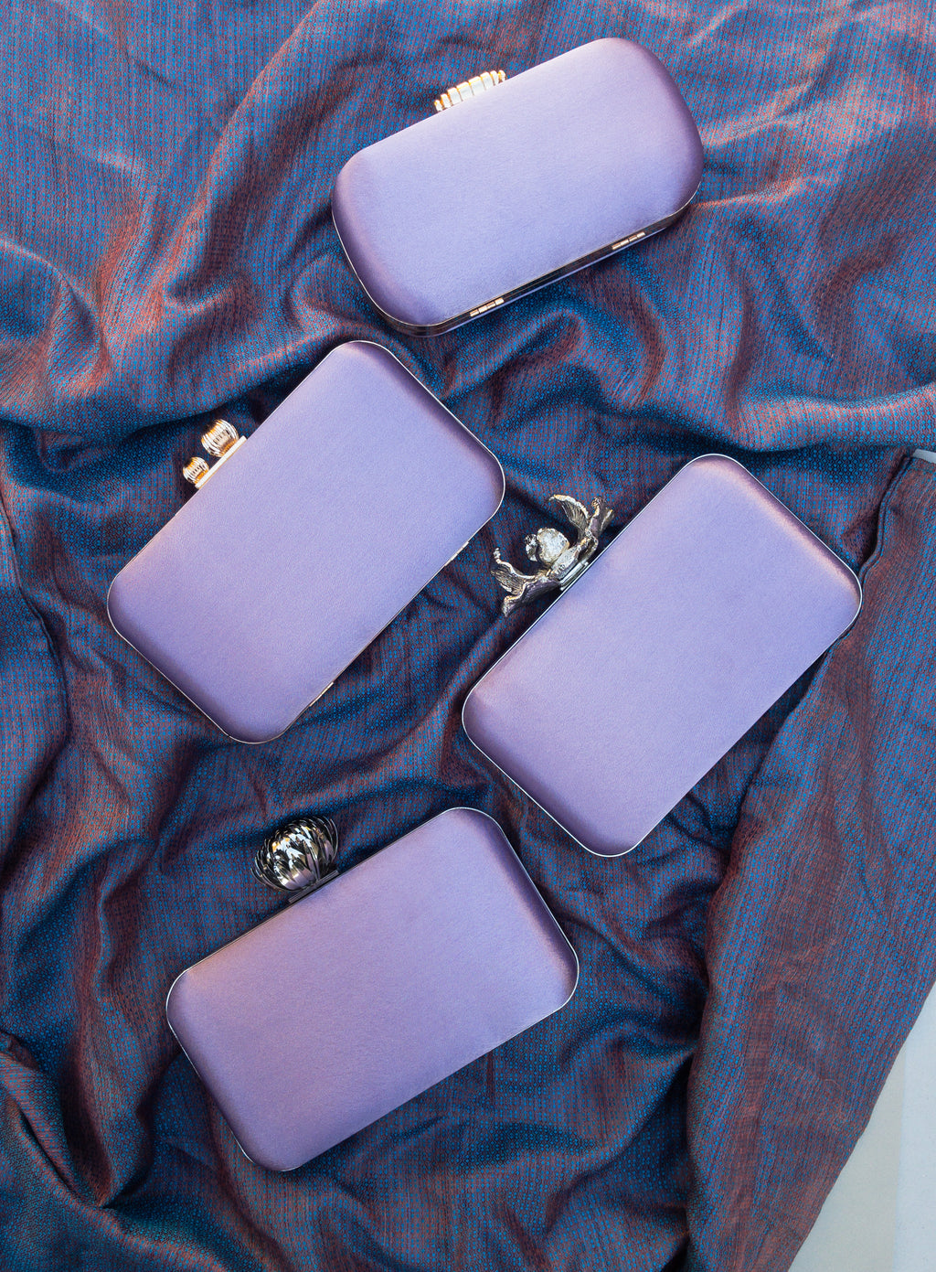Silver Lotus Lilac Satin