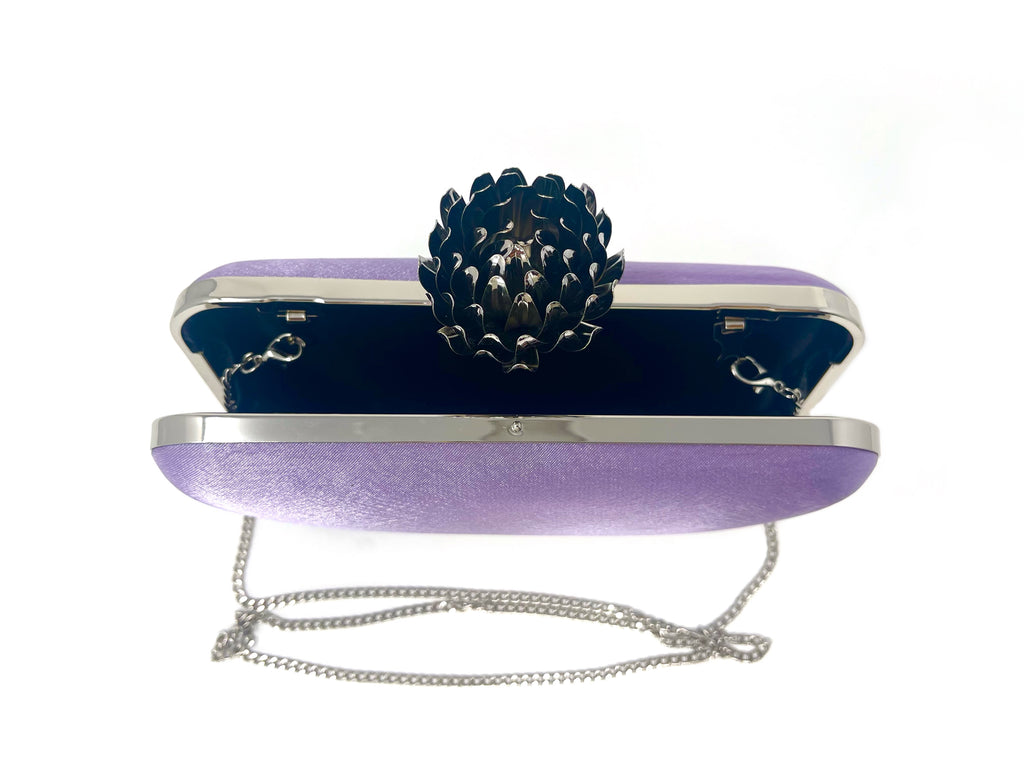 Silver Lotus Lilac Satin