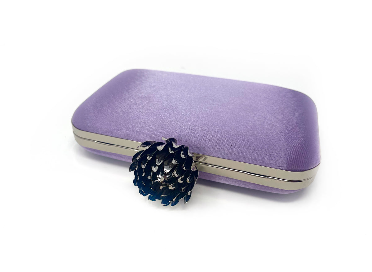 Silver Lotus Lilac Satin