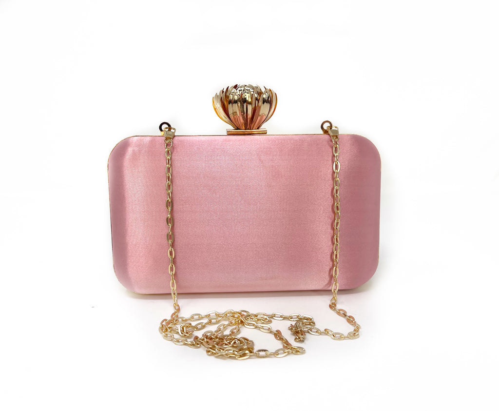 Gold Lotus Pink Satin