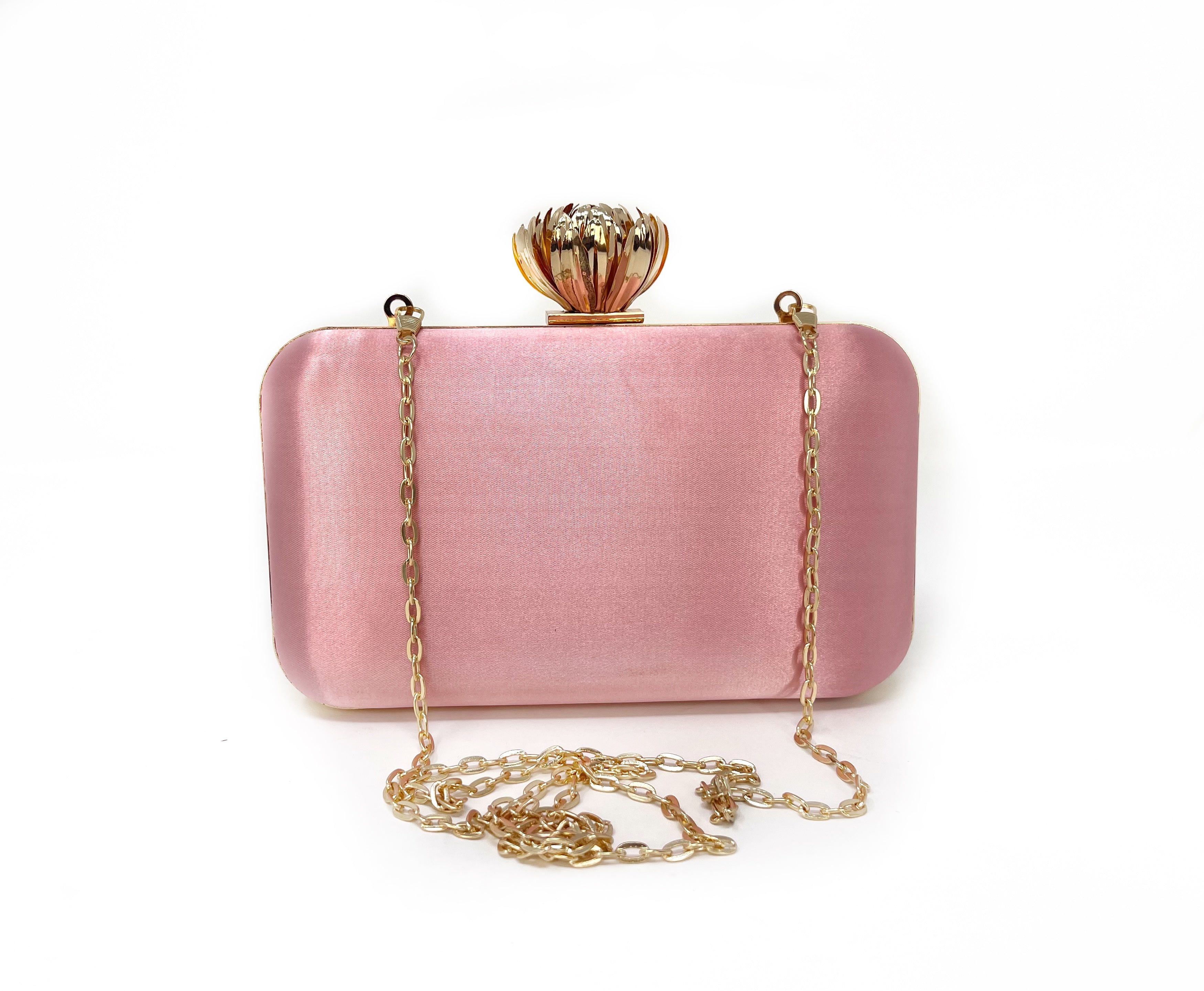 Gold Lotus Pink Satin