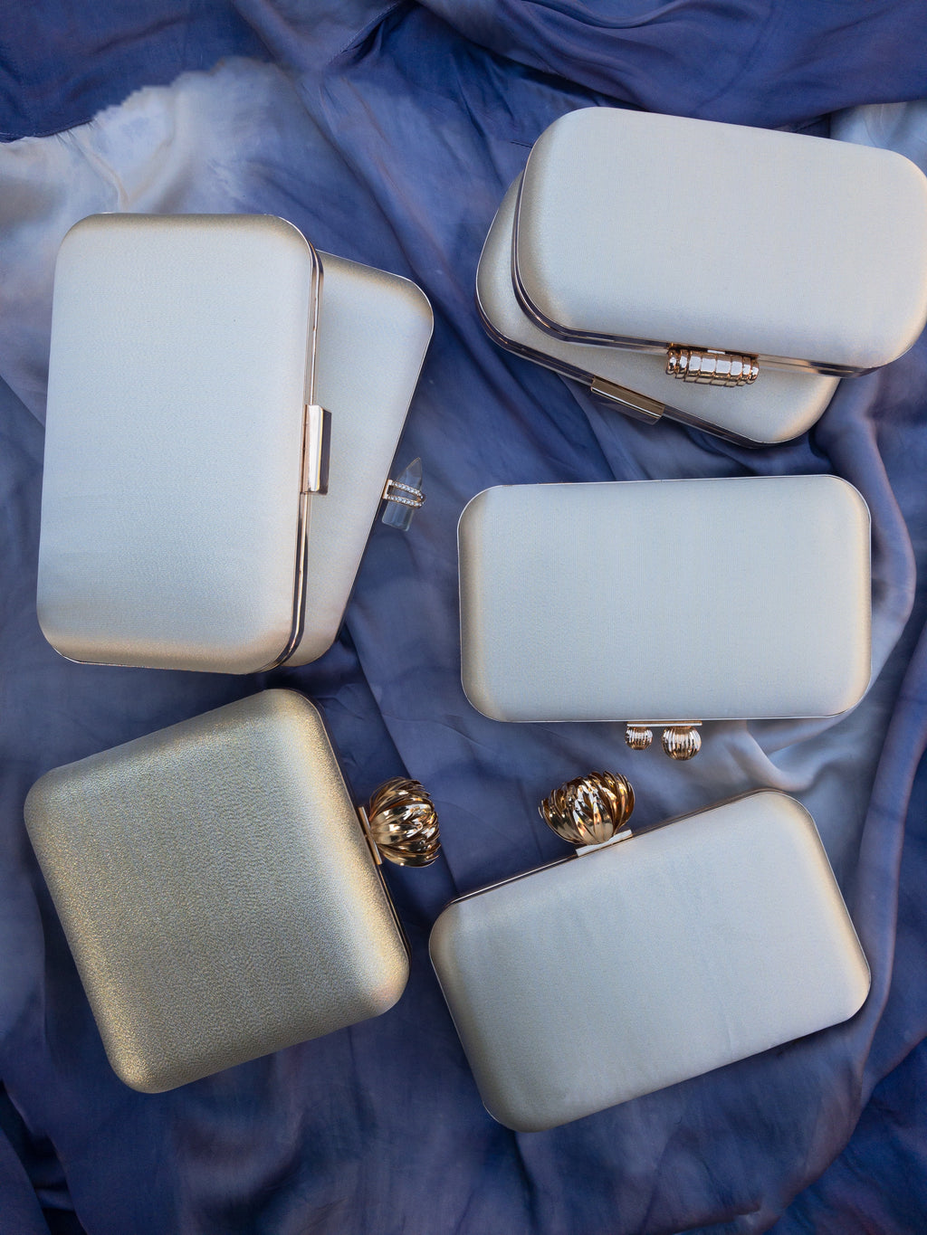 Rectangular Cream Satin