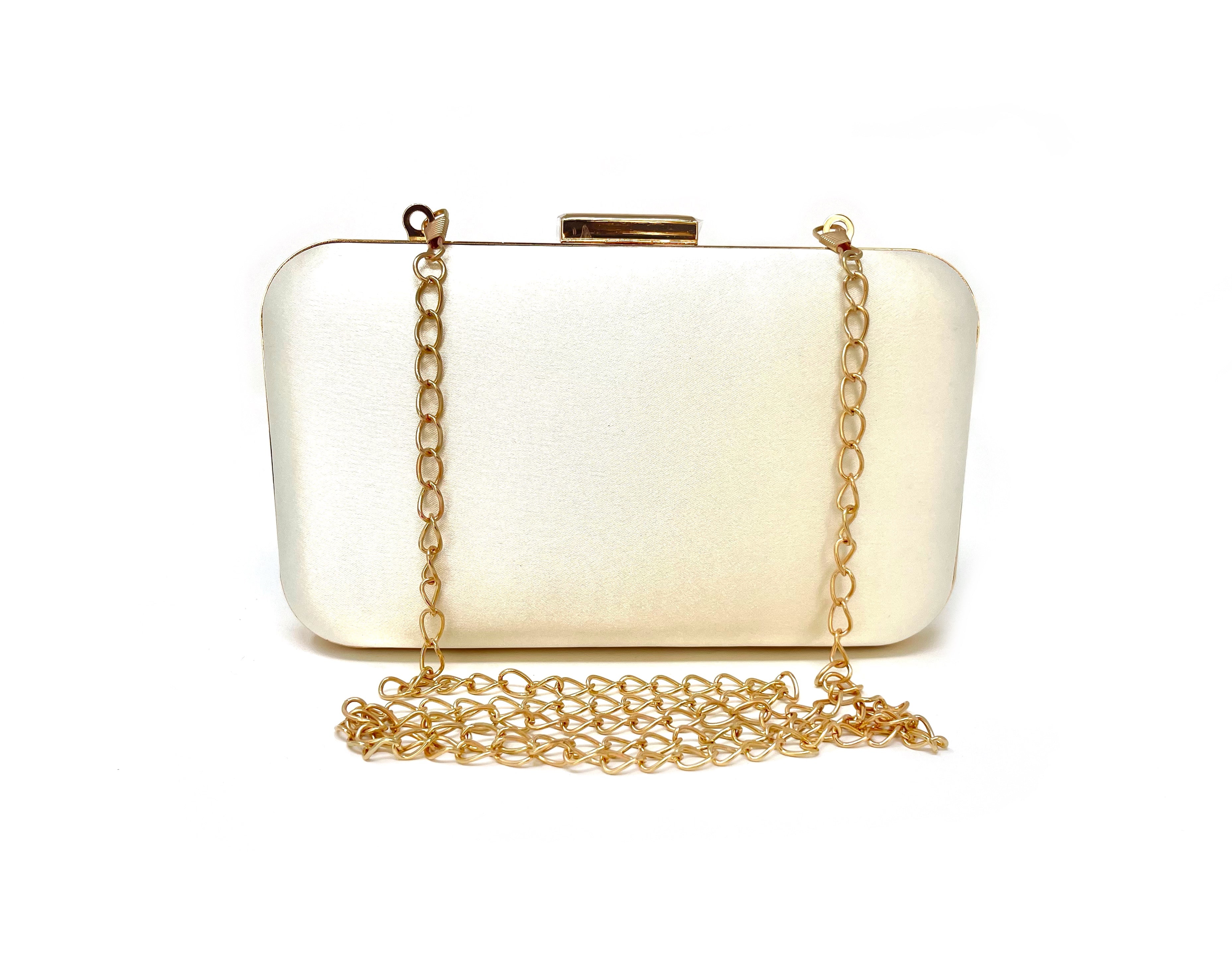 Rectangular Cream Satin