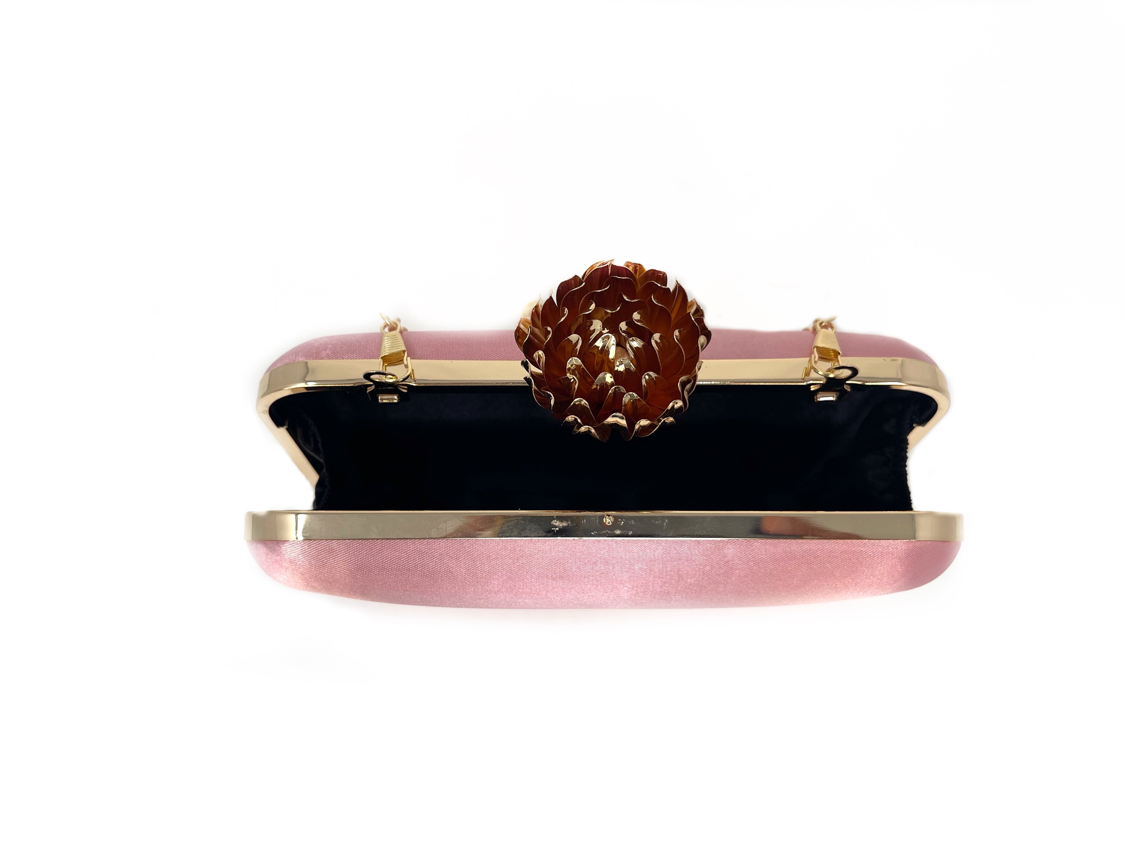 Gold Lotus Pink Satin