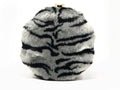 Scalloped Faux White Tiger Fur